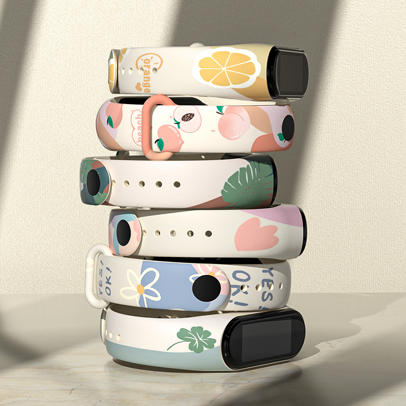 Health Wellness Bracelet - Xiaomi Mi Band 3および4,15mm用のスペアシリコンブレスレット
