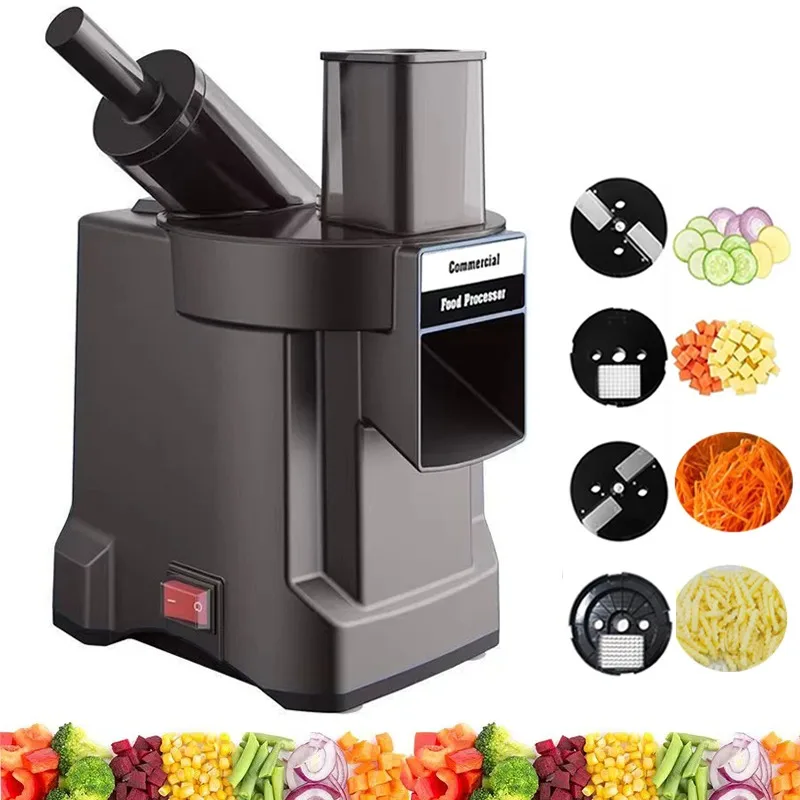 Health Wellness Lifestyle - 220V 野菜チョッパー多機能電動切断機ニンジンジャガイモカッタースライス細切り食品プロセッサー
