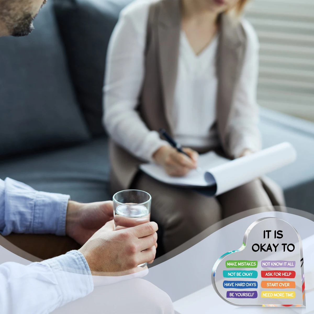 CIFBUY アクリル製メンタルヘルスプラク（1個入り）、自 - Therapy Health And Wellness のレビューと価格
