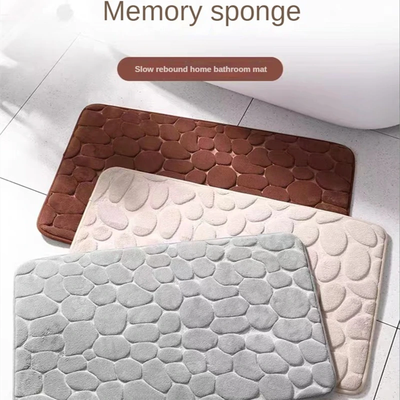 3D ノンスリップバスルームマット石畳エンボスバスマット吸収 - Bamboo Bath Mat のレビューと価格