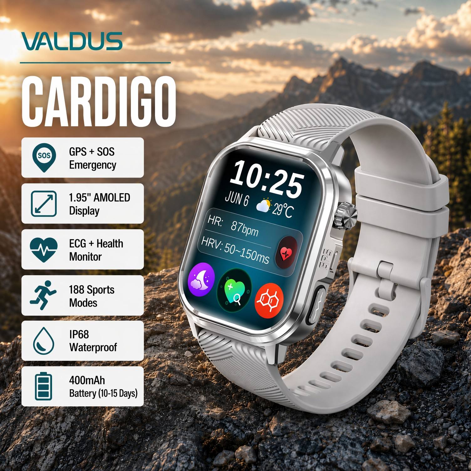 VALDUS CARDIGO メンズ レディース ECG 健 - Health & Wellness Unlimited のレビューと価格