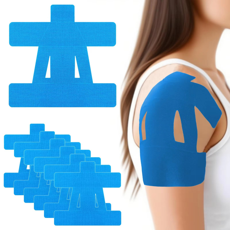 肩の痛みを軽減するためのプレカットキネシオロジーテープ10枚 - Sports Taping Precut のレビューと価格