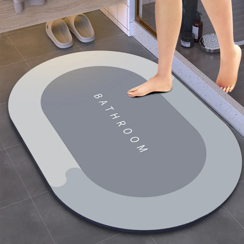 バスマット 超吸収性 滑り止め バスマット 浴室用ラグ 速乾 - Bamboo Bath Mat のレビューと価格