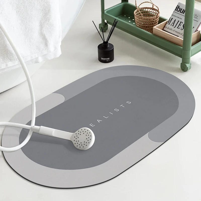 バスマット 超吸収性 滑り止め バスマット 浴室用ラグ 速乾 - Bamboo Bath Mat のレビューと価格